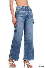 Load image into Gallery viewer, High Waist Wide Leg Straight Jeans
