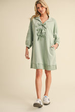 Load image into Gallery viewer, Sage Bow Comfy Dress
