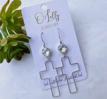 Load image into Gallery viewer, Cross Dangle Earrings
