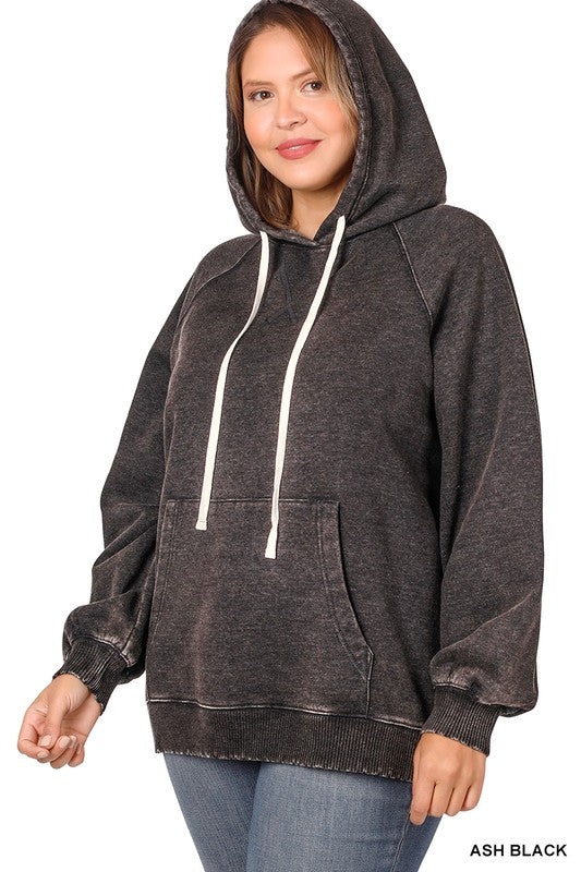 Plus Ash Black Hoodie
