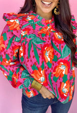 Load image into Gallery viewer, Plus Leopard Rose Top
