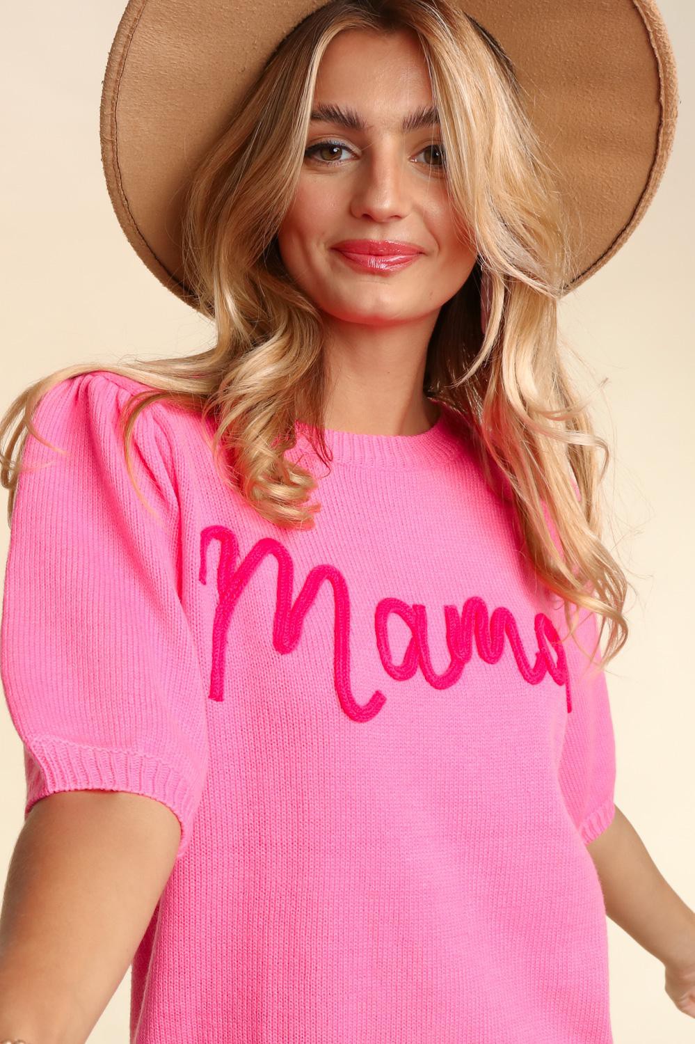 Mama Embroidery Top