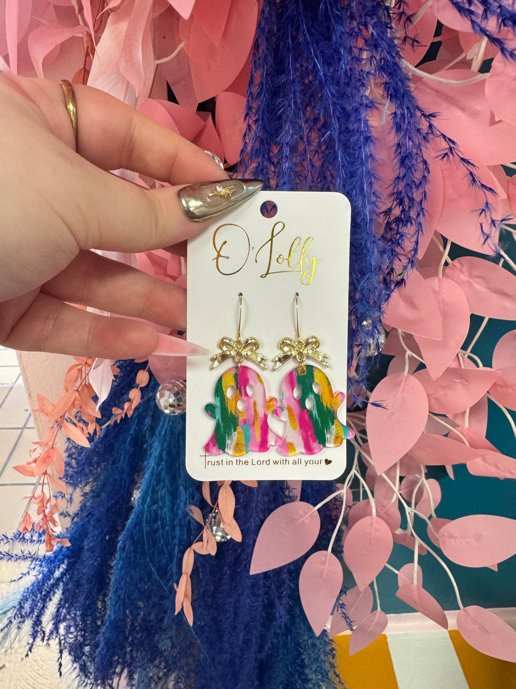 Colorful Ghost Earrings