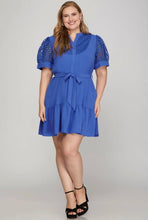 Load image into Gallery viewer, Plus Classy Cobalt Dress
