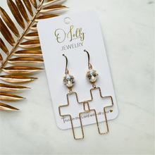 Load image into Gallery viewer, Cross Dangle Earrings
