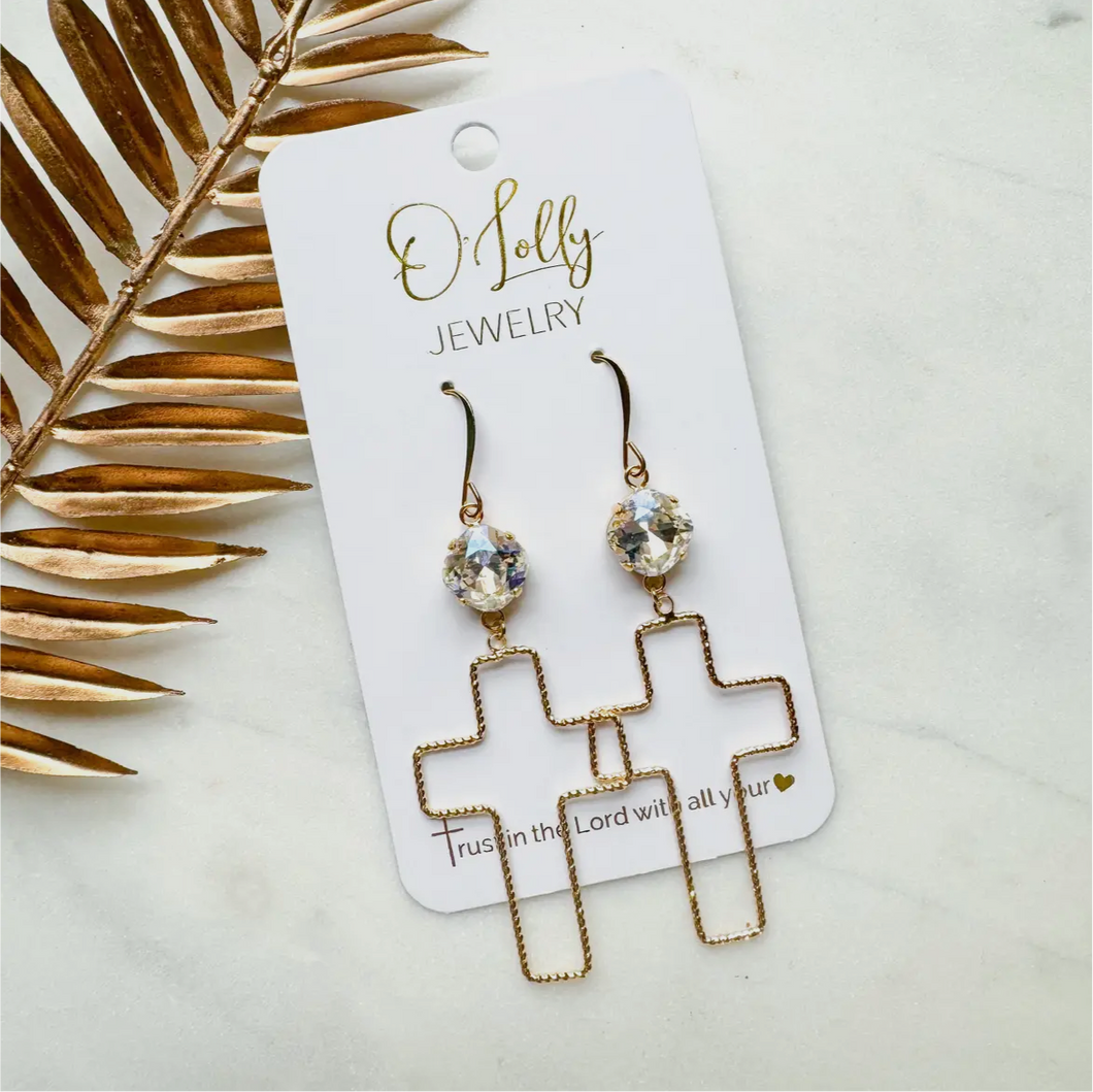 Cross Dangle Earrings