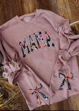 Load image into Gallery viewer, Floral Bow Mama Sweatshirt
